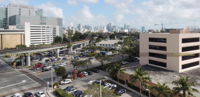 2017 - Downtown Miami and the Brickell area from the top of the University of Miami Hospital parking garage