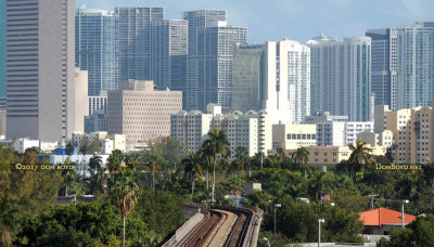 2017 - Downtown Miami and the Brickell area from the top of the University of Miami Hospital parking garage