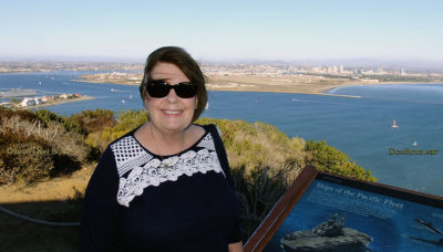 November 2016 - Karen at Cabrillo National Monument on Point Loma west of San Diego