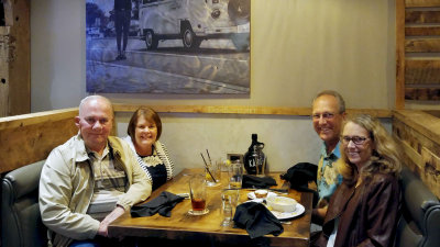 November 2016 - Don and Karen Boyd with Geoff and Susan Lowden Jacobs at Karl Strauss Brewing Company in Carlsbad, California