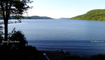 June 2015 - Otsego Lake, at an elevation of 1,191 feet, from the southern end at Cooperstown