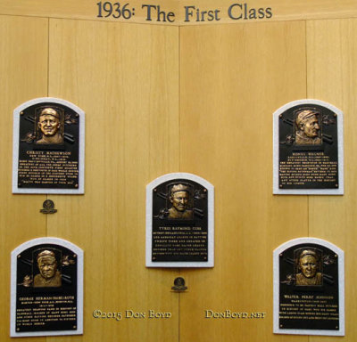 June 2015 - the 1936 first class of inductees into the Baseball Hall of Fame