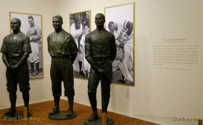 June 2015 - statues of Lou Gehring, Jackie Robinson and Roberto Clemente at the National Baseball Hall of Fame Museum