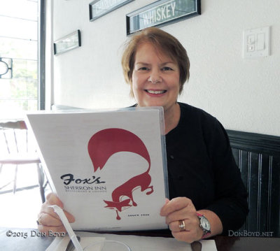 July 2015 - Karen at Foxs Sherron Inn a week before they closed after 69 years in business