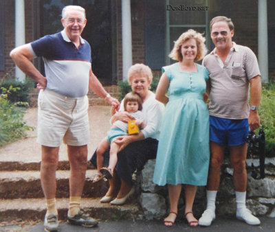 Summer 1986 - Jim Criswell, Esther Criswell, niece Katie Criswell, prego Karen Criswell Boyd and Don Boyd