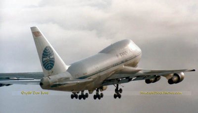 1986 - Pan Am B747-SP21 N533PA Clipper New Horizons Flight 50 taking off at Miami International Airport