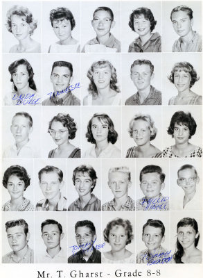 1962 - Grade 8-8 at Palm Springs Jr. High - Mr. Gharst