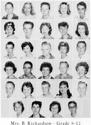 1962 - Grade 8-12 at Palm Springs Junior High - Mrs Richardson