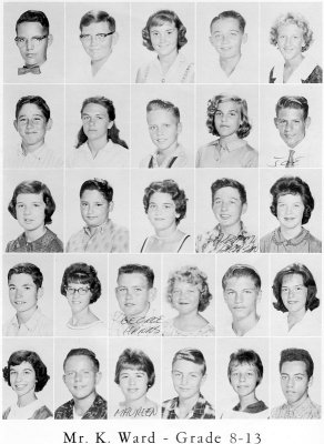 1962 - Grade 8-13 at Palm Springs Junior High - Mr. Ward