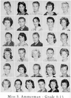 1962 - Grade 8-15 at Palm Springs Junior High - Miss Ammerman