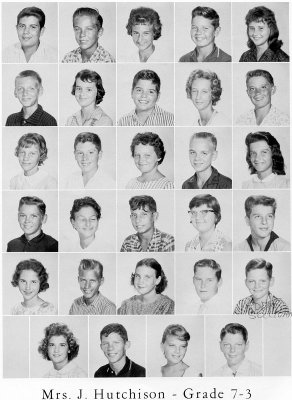 1962 - Grade 7-3 at Palm Springs Junior High - Mrs. Hutchison