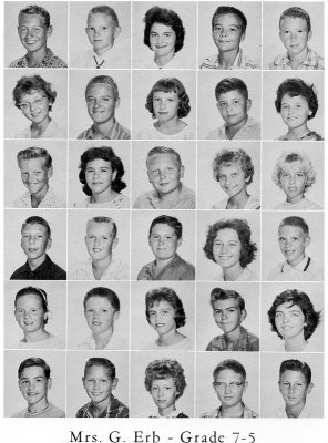 1962 - Grade 7-5 at Palm Springs Junior High - Mrs. Erb