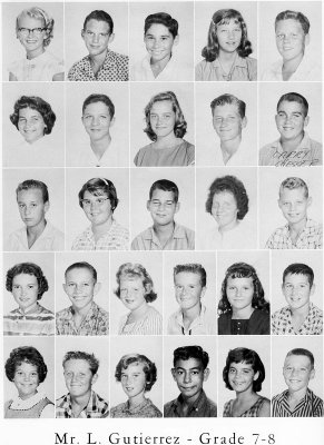 1962 - Grade 7-8 at Palm Springs Junior High - Mr. Gutierrez