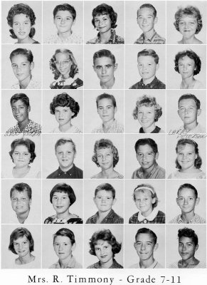 1962 - Grade 7-11 at Palm Springs Junior High - Mrs. Timmony