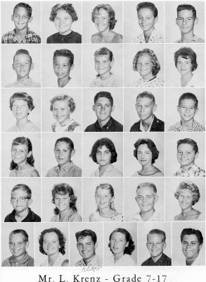 1962 - Grade 7-17 at Palm Springs Junior High - Mr. Krenz
