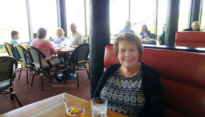 June 2016 - Karen having a late lunch at Sea Watch on the Ocean