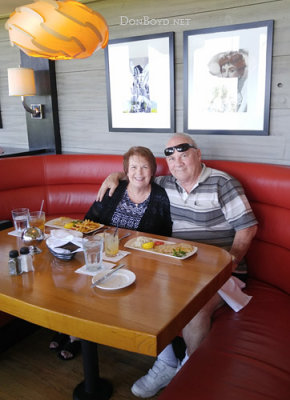 June 2016 - Karen and Don Boyd having a great late lunch at Sea Watch on the Ocean