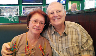 October 2015 - Lynda and Ray Kyse at Duffy's Sport Grill in Weston