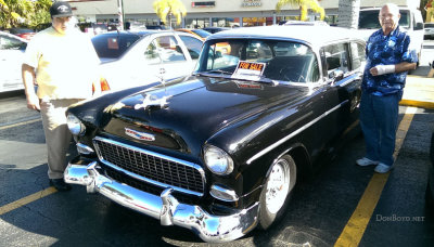 December 2014 - Nelson Hernandez and Eric D. Olson admiring an old Chevy for sale in the Ranch House parking lot