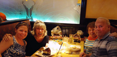 May 2016 - Karen, Brenda Reiter, Karen and Don Boyd at the Cheesecake Factory in Lone Tree, Colorado