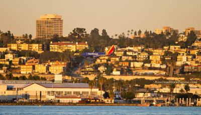 November 2016 - a great Southwest Airlines Boeing 737-700 on short final approach to SAN