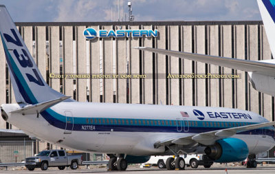 February 2017 - the new Eastern Airlines, B737-8CX(WL) N277EA, in the Northeast Base at Miami International Airport