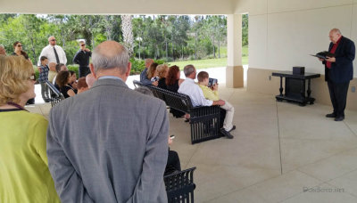 March 2016 - family and friends at Ray Kyse's funeral at South Florida National Cemetery