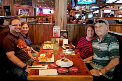 July 2017 - Jon, Donna with Karen and Don Boyd on Don's 70th birthday dinner at the Miami Lakes Ale House