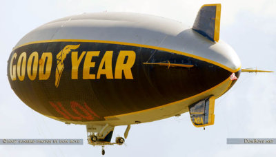September 2007 - the Goodyear Blimp N2A Spirit of Innovation taking off from Pompano Air Park