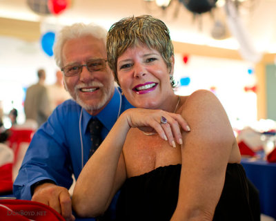 Jake Louden and Amy Barr at the Hialeah High Class of 1965 50-Year Reunion at the Citation Room at Hialeah Park