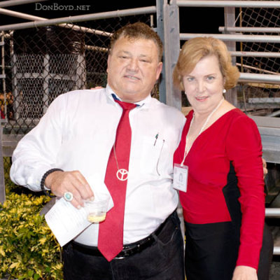 Vincent Pizza Mancusi and Carol Ford Hill at Ted Hendricks Stadium for the HHS-65 50-Year Reunion photos