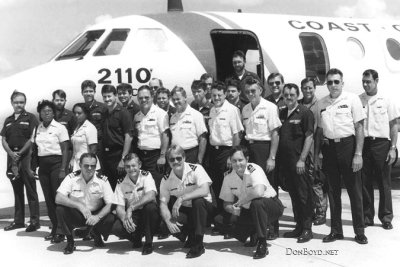 Mid 1980's pre-1988 - YNC Don Boyd (under the 0 in 2110) in Coast Guard Reserve Aviation Unit Air Station Miami
