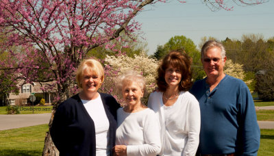 April 2008 - Karen Criswell Boyd, Esther Majoros Criswell, Kathy and Jim Criswell in Franklin, Tennessee