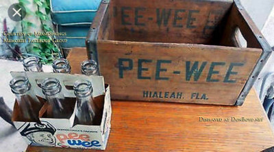 1950's-1960's - Pee Wee sodas featuring Skipper Chuck on the six pack container