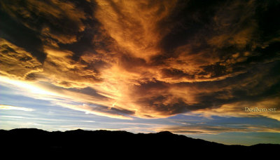 November 2012 - a beautiful sunset sky about to happen in a few minutes over Colorado Springs