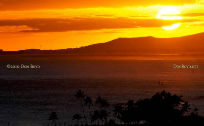 2010 - another gorgeous sunset from our balcony at the Hale Koa military resort on Waikiki Beach