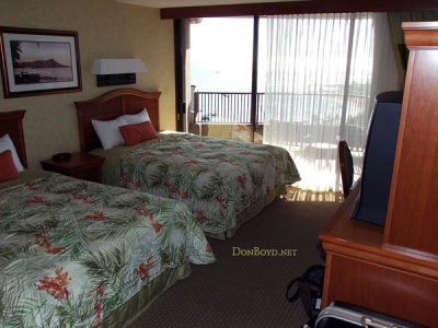 The interior of our room at the Hale Koa Hotel on Waikiki Beach