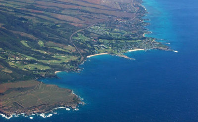 2010 - aerial photo of West Maui from Hawaiian Airlines Boeing 717 N487HA