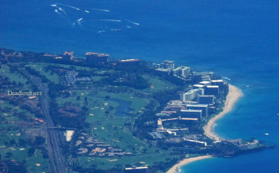 2010 - aerial view of Ka'anapali Beach, West Maui, from Hawaiian Airlines Boeing 717 N487HA