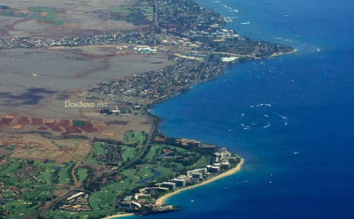 2010 - aerial view of Ka'anapali Beach and Lahaina, West Maui