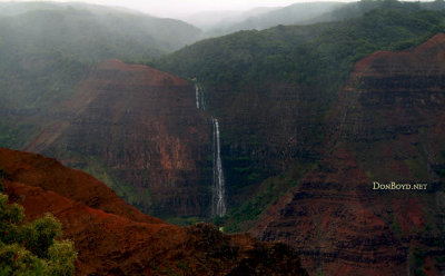 2009 - a beautiful tall waterfall at Waimea Canyon on Kauai