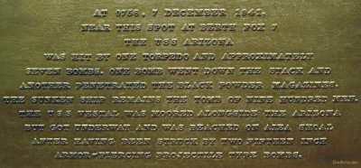 2009 - a plaque on Ford Island across from the USS Arizona Memorial