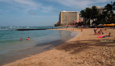 Waikiki Beach across the street from the Hyatt Regency Waikiki