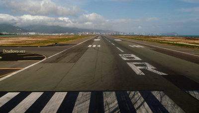 Taking runway 8R, the reef runway, at Honolulu International Airport
