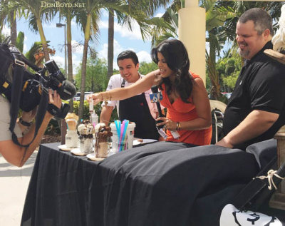 May 2017 - Sef Burger Beast Gonzalez on the set of In the Mix on Channel 6 in South Florida