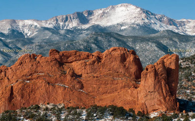 2007 - part of Garden of the Gods in the foreground and Pike's Peak in the background