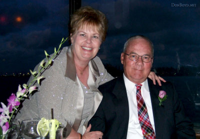 March 2007 - Karen and Don Boyd at little Karen's wedding reception at the Rusty Pelican on Rickenbacker Causeway