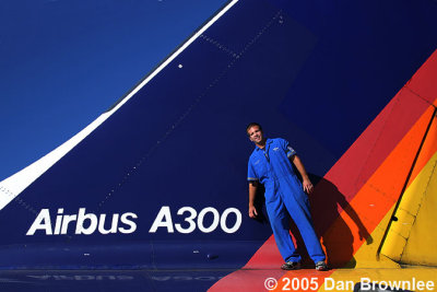 September 2005 - Dan Brownlee with an Airbus A300 that was scrapped