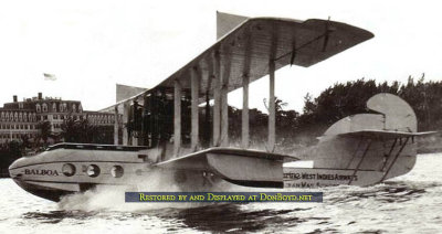 1921 - Aeromarine West Indies Airways Model 75 Balboa taking off from the bay in front of Flaglers Royal Palm Hotel