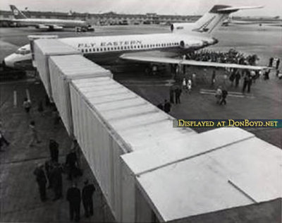 November 1963 - Eastern Air Lines gets their first jet bridge on Concourse 5 (now D) at Miami International Airport